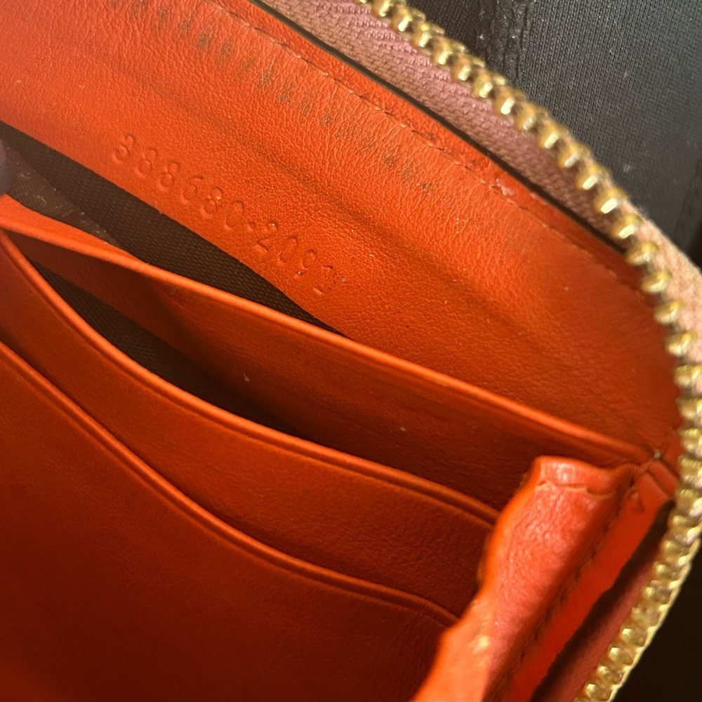 GUCCI Monogram GG Logo Ribbon PVC Zip Around Long Wallet - Picture 13 of 14